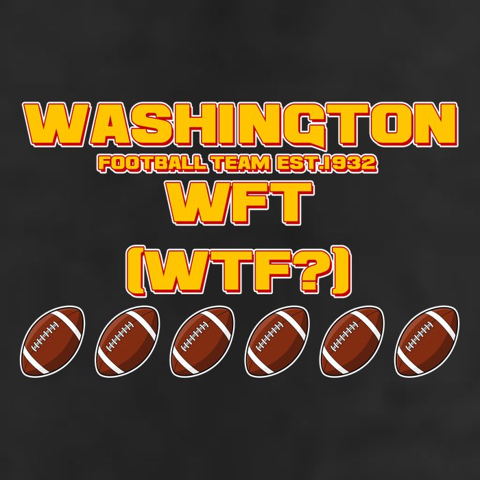 Washington Football Team Est 1932 WFT WTF? 25L Jumbo Tote