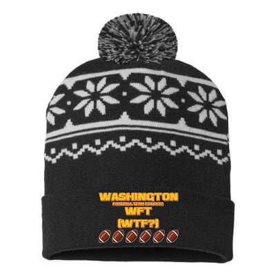 Washington Football Team Est 1932 WFT WTF? USA-Made Snowflake Beanie