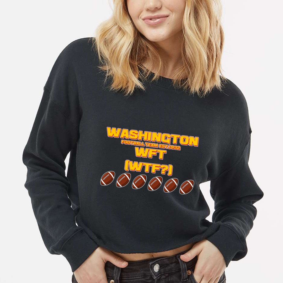 Washington Football Team Est 1932 WFT WTF? Cropped Pullover Crew