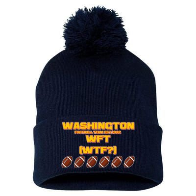 Washington Football Team Est 1932 WFT WTF? Pom Pom 12in Knit Beanie