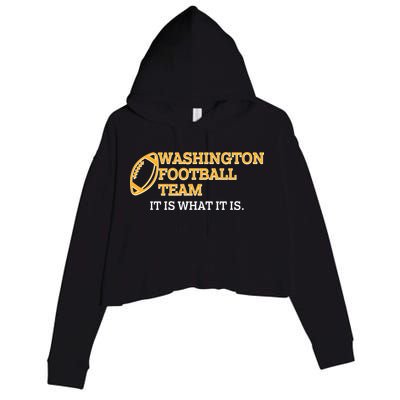 Washington Football Team It Is What It Is Crop Fleece Hoodie