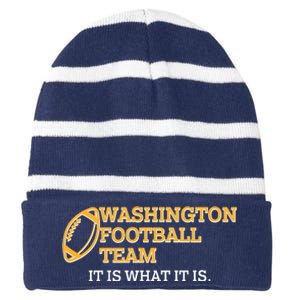 Washington Football Team It Is What It Is Striped Beanie with Solid Band