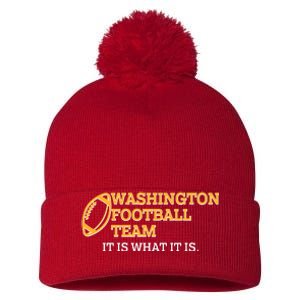 Washington Football Team It Is What It Is Pom Pom 12in Knit Beanie