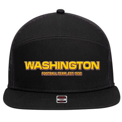 Washington Football Team Logo 7 Panel Mesh Trucker Snapback Hat