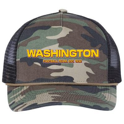 Washington Football Team Logo Retro Rope Trucker Hat Cap