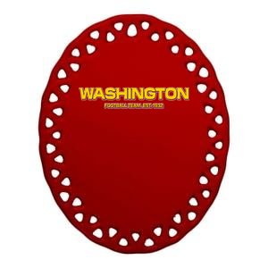 Washington Football Team Logo Ceramic Oval Ornament