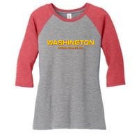 Washington Football Team Logo Women's Tri-Blend 3/4-Sleeve Raglan Shirt