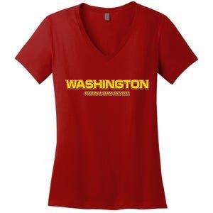 Washington Football Team Logo Women's V-Neck T-Shirt