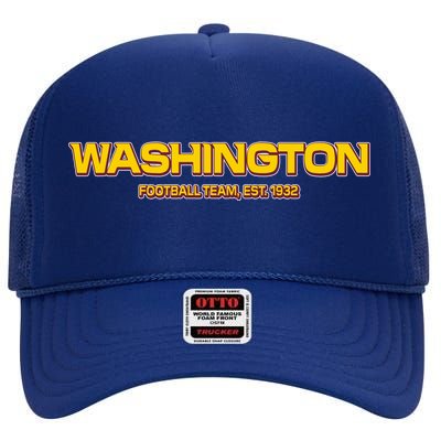 Washington Football Team Logo High Crown Mesh Back Trucker Hat