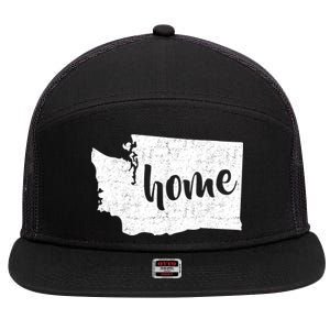 Washington Home State 7 Panel Mesh Trucker Snapback Hat