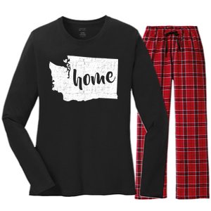 Washington Home State Women's Long Sleeve Flannel Pajama Set 