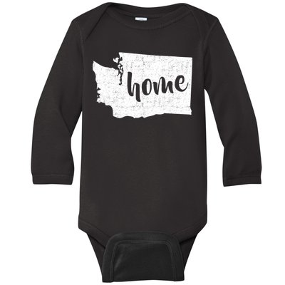 Washington Home State Baby Long Sleeve Bodysuit