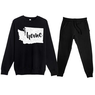 Washington Home State Premium Crewneck Sweatsuit Set