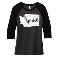 Washington Home State Women's Tri-Blend 3/4-Sleeve Raglan Shirt