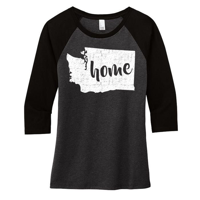 Washington Home State Women's Tri-Blend 3/4-Sleeve Raglan Shirt