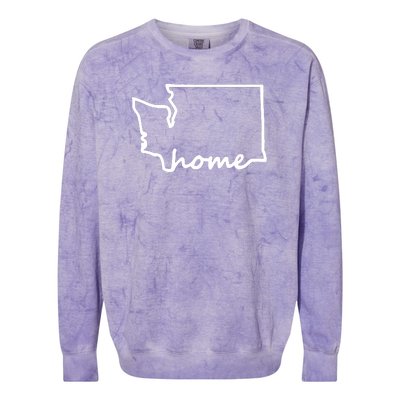 Washington Home State Map Colorblast Crewneck Sweatshirt