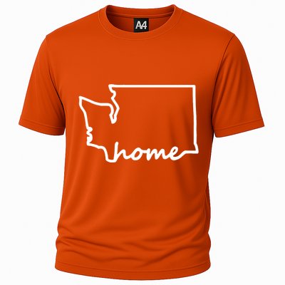 Washington Home State Map Cooling Performance Crew T-Shirt