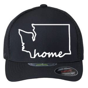 Washington Home State Map Flexfit Unipanel Trucker Cap