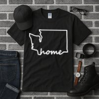 Washington Home State Map Tall T-Shirt