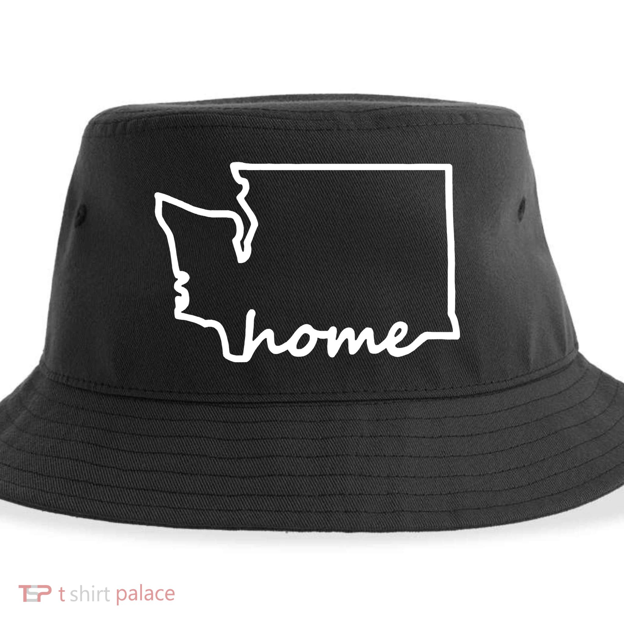 Washington Home State Map Sustainable Bucket Hat