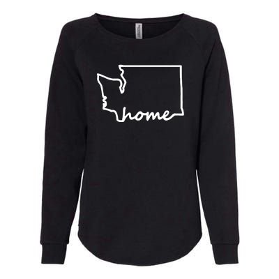 Washington Home State Map Womens California Wash Sweatshirt