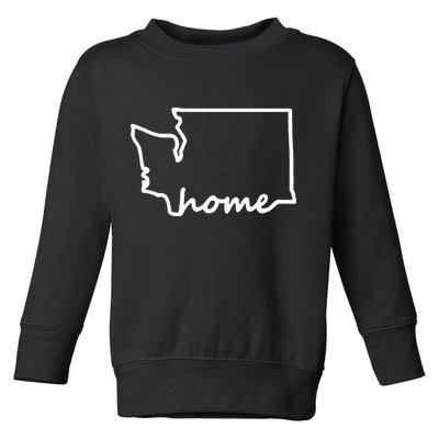 Washington Home State Map Toddler Sweatshirt