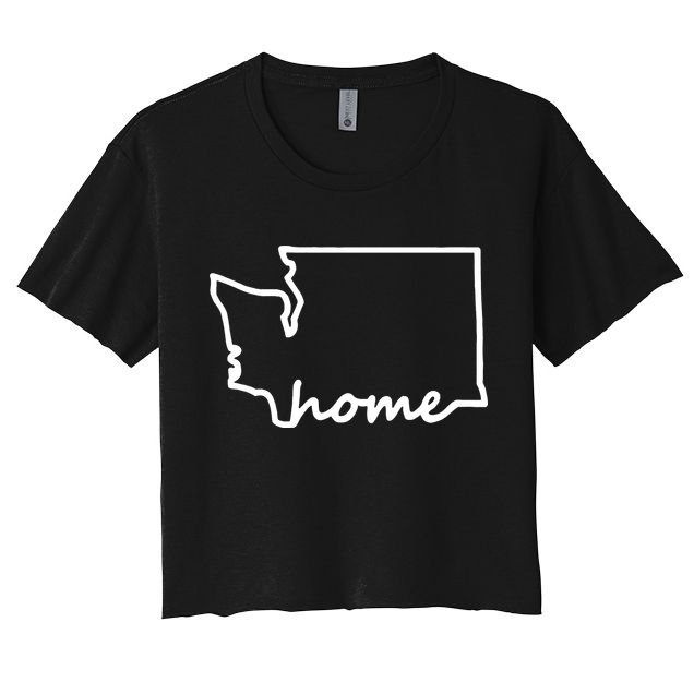 Washington Home State Map Crop Top