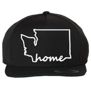 Washington Home State Map Wool Snapback Cap