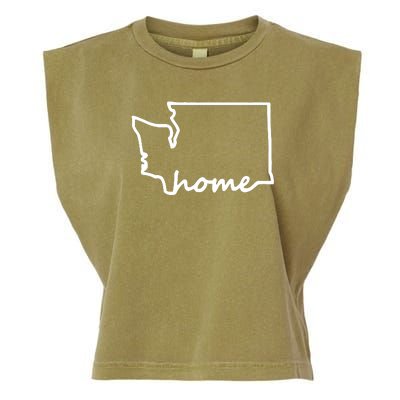 Washington Home State Map Garment-Dyed Women's Muscle Tee