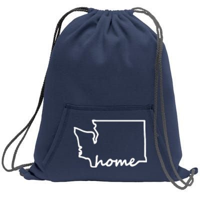 Washington Home State Map Sweatshirt Cinch Pack Bag