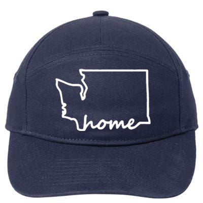 Washington Home State Map 7-Panel Snapback Hat