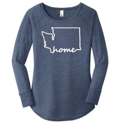 Washington Home State Map Women's Perfect Tri Tunic Long Sleeve Shirt