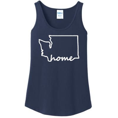 Washington Home State Map Ladies Essential Tank