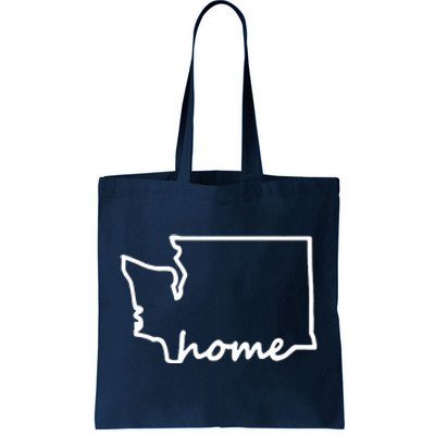 Washington Home State Map Tote Bag