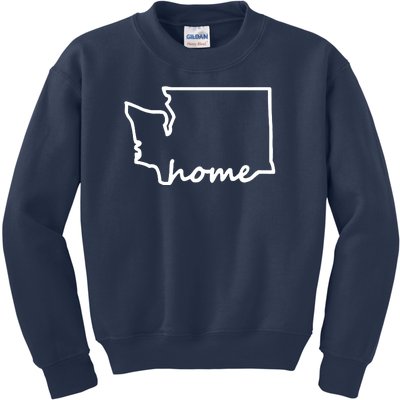 Washington Home State Map Kids Sweatshirt