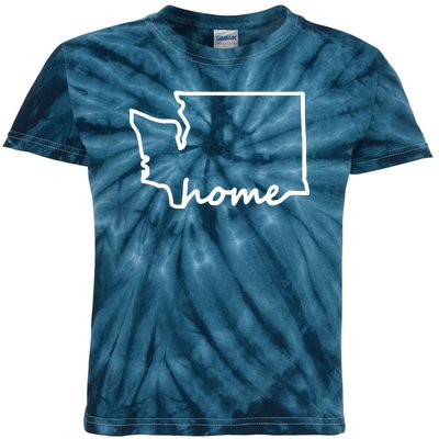 Washington Home State Map Kids Tie-Dye T-Shirt