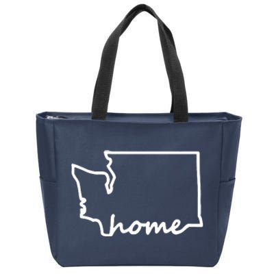 Washington Home State Map Zip Tote Bag