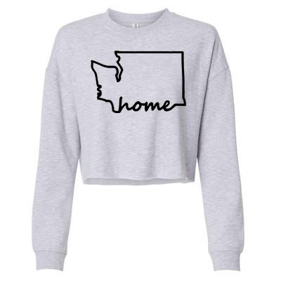 Washington Home State Map Cropped Pullover Crew