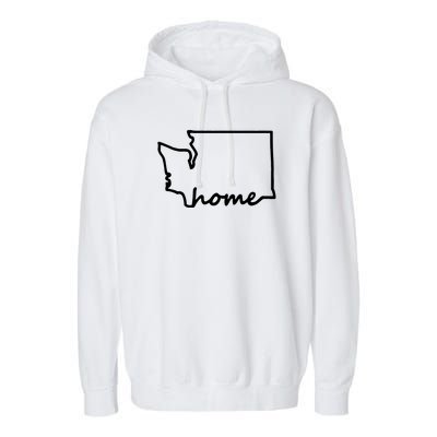 Washington Home State Map Garment-Dyed Fleece Hoodie