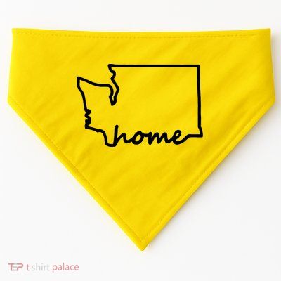 Washington Home State Map USA-Made Doggie Bandana