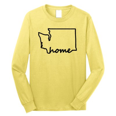 Washington Home State Map Long Sleeve Shirt