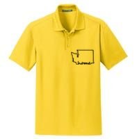 Washington Home State Map Dry Zone Grid Polo