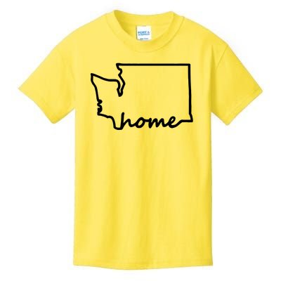 Washington Home State Map Kids T-Shirt