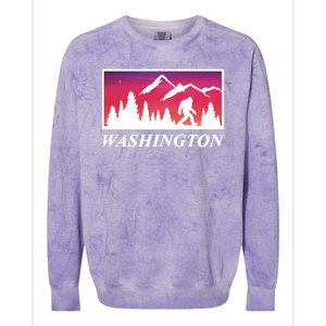 Washington Pacific Northwest Big Foot Colorblast Crewneck Sweatshirt