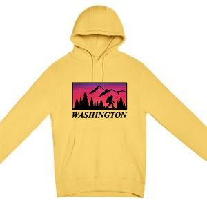 Washington Pacific Northwest Big Foot Premium Pullover Hoodie