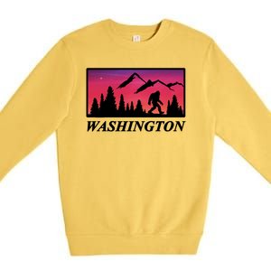 Washington Pacific Northwest Big Foot Premium Crewneck Sweatshirt