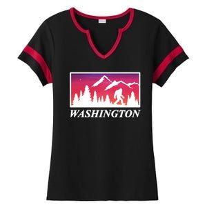 Washington Pacific Northwest Big Foot Ladies Halftime Notch Neck Tee