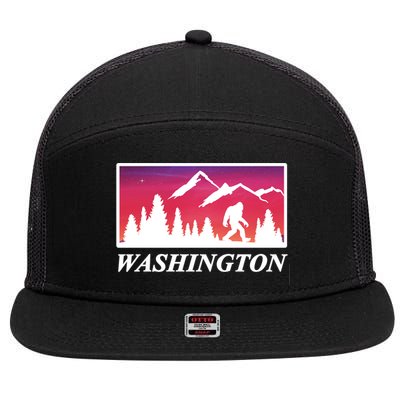 Washington Pacific Northwest Big Foot 7 Panel Mesh Trucker Snapback Hat