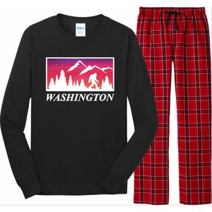 Washington Pacific Northwest Big Foot Long Sleeve Pajama Set