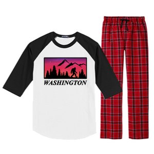 Washington Pacific Northwest Big Foot Raglan Sleeve Pajama Set